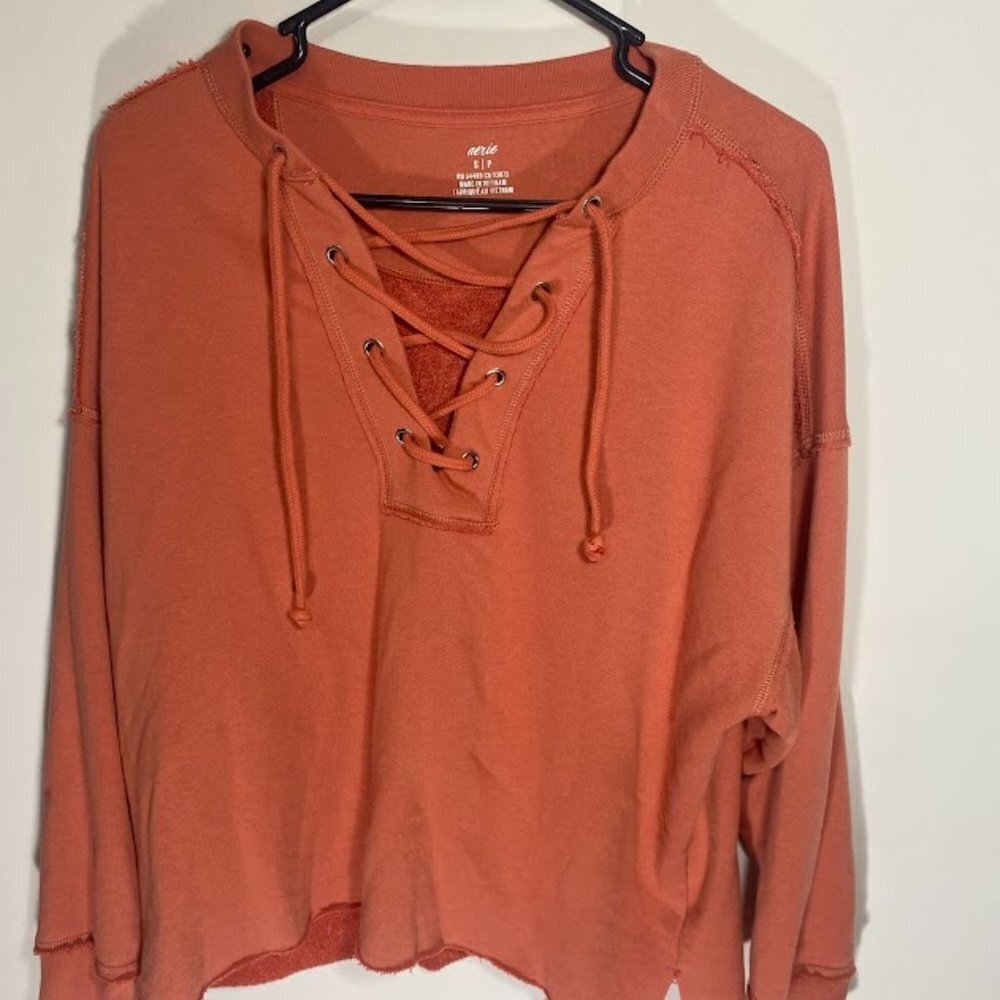Aerie Lace Up Sweater